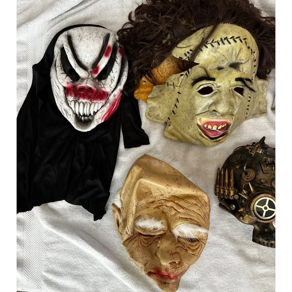 Halloween Rubber Mask Leatherface Michael Myers Bray Wyatt Steampunk Skull 6